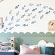 Set stickere decor perete camera copil - Blue Fish