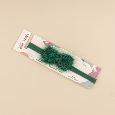 Bentita bebelusi cu fundita tricotata - Fluffy Green