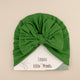 Caciulita turban bebelusi din bumbac cu fundita - Emerald Green