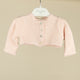 Bolero tricotat pentru bebe fetita - Pink