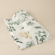 Paturica muselina din amestec bambus si bumbac Little Prints 120x120cm - Green Leaf