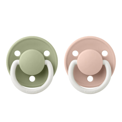 Set 2 suzete BIBS DE LUX - Latex Sage Night/Blush Night