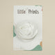 Agrafa pentru fetite din satin Rose - White