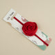 Bentita bebelusi din satin Rose - Red