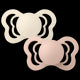 Set 2 suzete ortodontice silicon Bibs Couture - Ivory/Blush