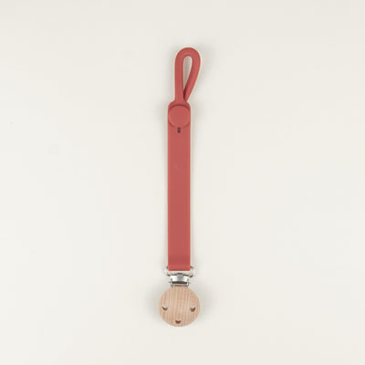 Clip lantisor din silicon pentru suzeta - Rust