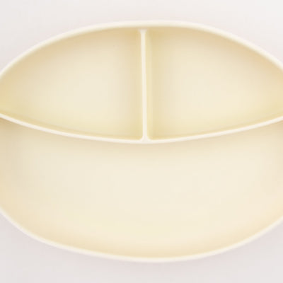 Farfurie diversificare bebelusi din silicon cu ventuza anti-alunecare - Luna Gold