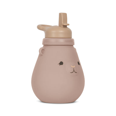 Sticluta Teddy din silicon pentru copii Konges Slojd - Blush