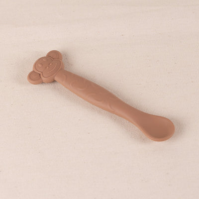 Lingurita silicon bebelusi Little Prints - Monkey Camel