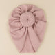 Caciulita turban bebelusi cu nod - Warmy Pink Plum