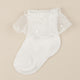 Sosete bebe scurte elegante cu dantela Dots - White