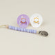 Set lantisor + 2 suzete BIBS Colour - Melody Lilac