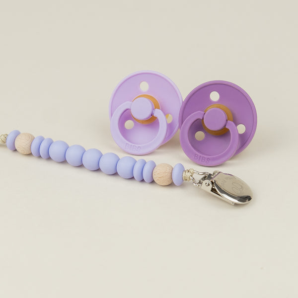 Set lantisor + 2 suzete BIBS Colour -Seny Lilac