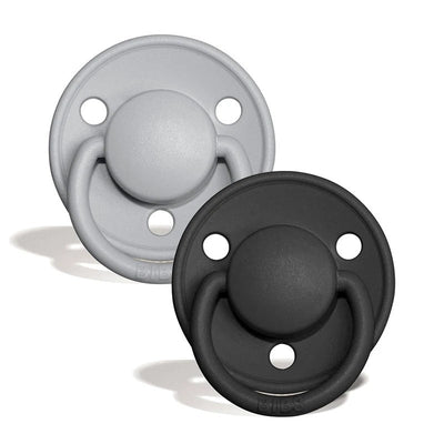 Set 2 suzete BIBS DE LUX - Silicon Cloud/Black