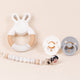 Set bebelusi 2 suzete Bibs + lantisor suzeta + jucarie dentitie Bunny - Seny Marble